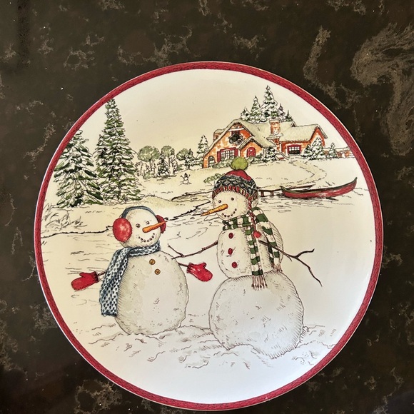 William Sonoma snowman salad plates - Picture 2 of 5